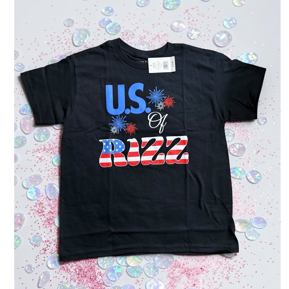 Hybrid Apparel - Kids US of Rizz Graphic T-Shirt -Size: M - *NIB*